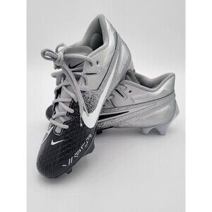 Nike Vapor Edge Elite 360 2 Men’s 9.5 Silver/Black Football Cleats DA5457-003